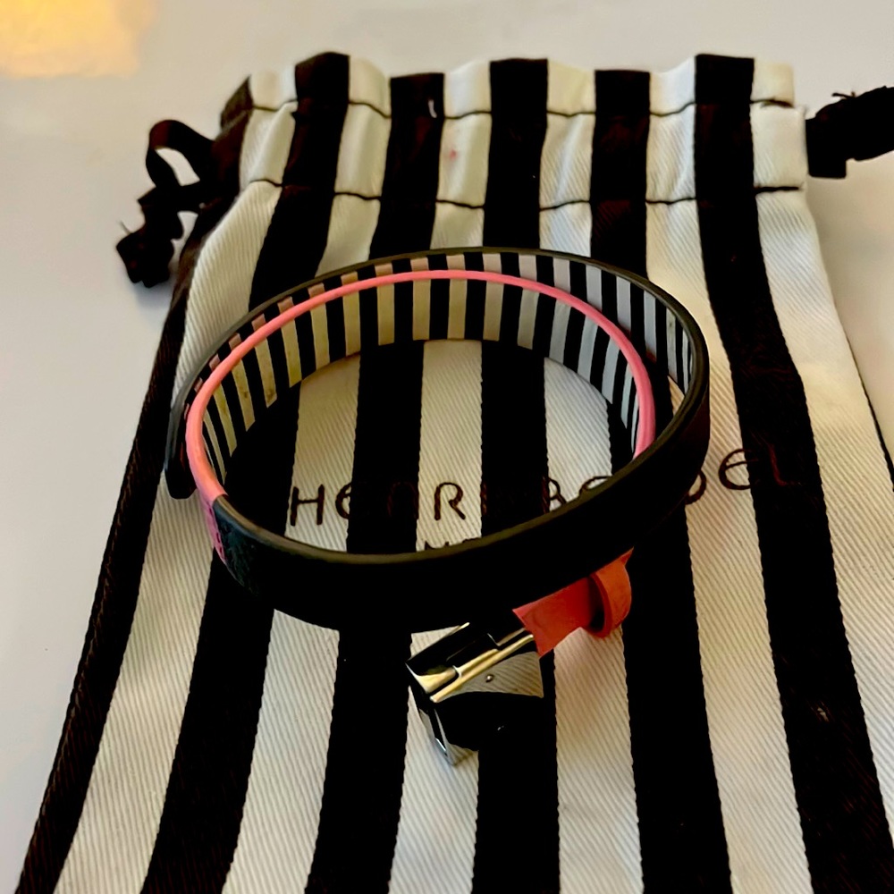 Henri Bendel wrap around bracelet brown and pink